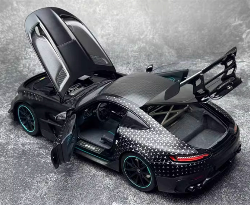 MINICHAMPS Mercedes AMG GT Black Series 2021 Starry Black Coating Limited Edition 400PCS ONLY 1:18 Car Pre-built Model view5