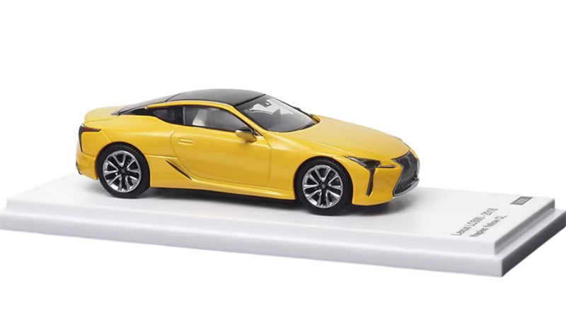 Almost Real Lexus LC500 2018 Naples Yellow CL. 1:64 Car Pre-built Airliner Model Display view5