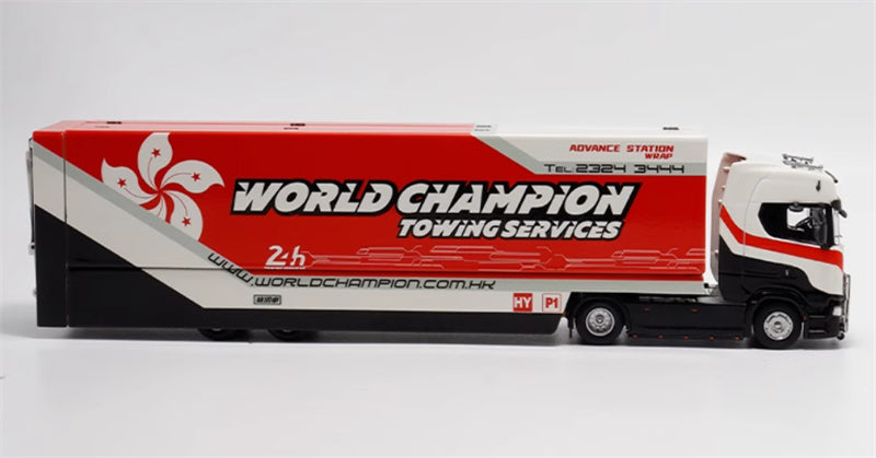 Max well Scania S730 double decker transport vehicle Weichuan Coating 1:64 Truck Pre-built Model