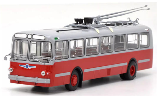 Demprice Russian ZIU-5 trolley bus red 1:43 Bus Pre-built Model view1