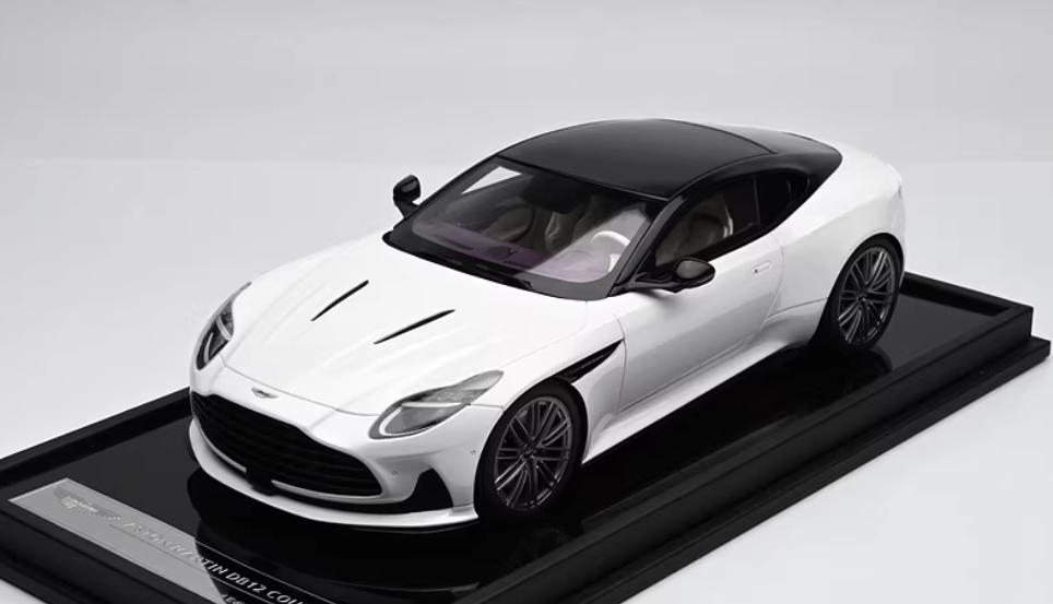 1:18 Aston Martin DB12  Moonlight White  MOTORHELIX Coupe‌ LTD 99PCS ONLY Resin car Model