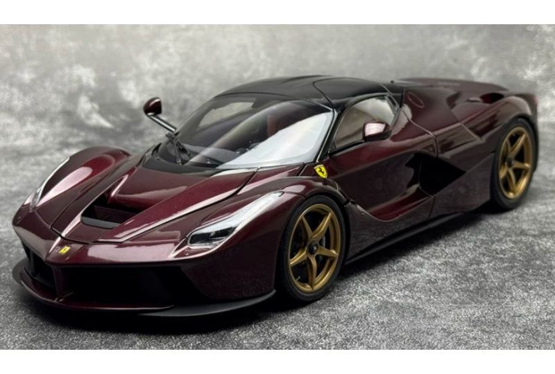 1:18 Ferrari LaFerrari  Gemstone Red Black Top - Gold Wheel BBR MODELS  DIECAST Model