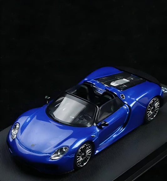 TimeMicro Porsche 918 Spyder Dark Blue Regular Version Limited Edition 499PCS ONLY 1:64 car Pre-built Model view1