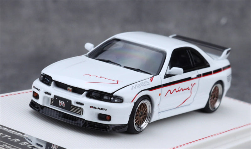 Focal Horizon Nissan Skyline GT-R R33 Mine's White Limited Edition 499PCS ONLY 1:64 Car Pre-built Model view1