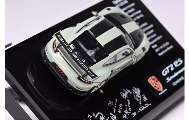 1:64 Porsche 911 GT2RS DMH Shanghai Expo Limited Edition 150PCS ONLY Bamboo Color Resin Model view7