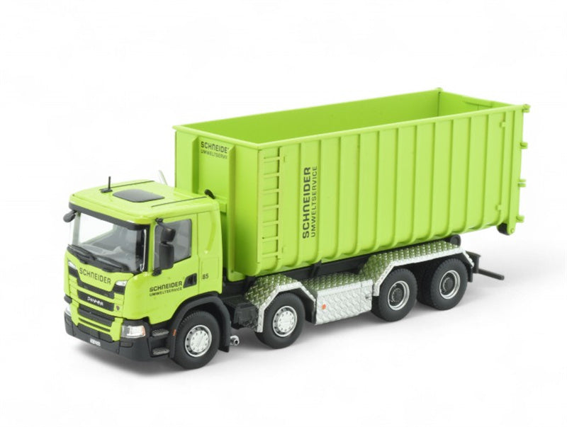 Tekno  Scania Next Gen G-Serie 4-assige dump truck Schneider umweltservice 1:50 Truck Pre-built Model