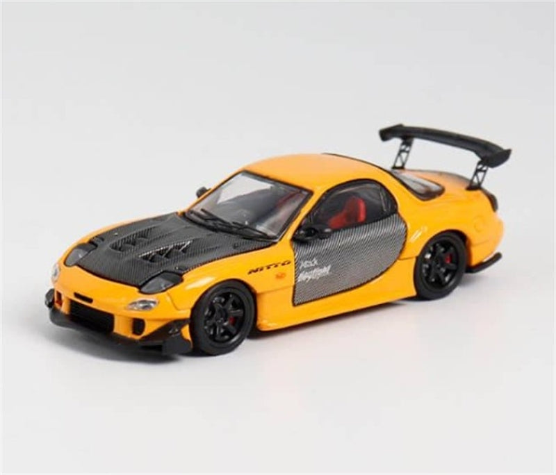 1:64 Mazda RX-7 RE Amemiya‌ Yellow and Black BSC DIECAST Limited Edition 999pcs ONLY Model