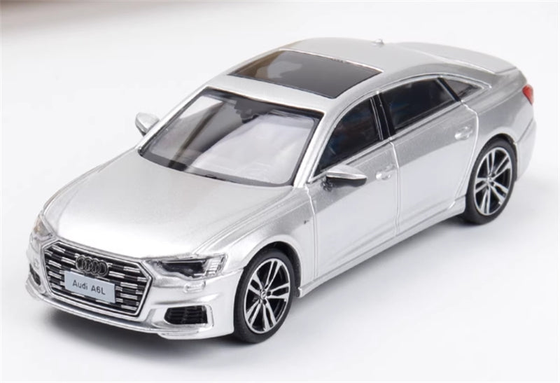 VAV AUDI A6L Silver Sedan 1:64 Car Pre-built Model