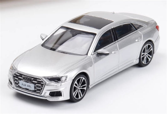 VAV AUDI A6L Silver Sedan 1:64 Car Pre-built Model