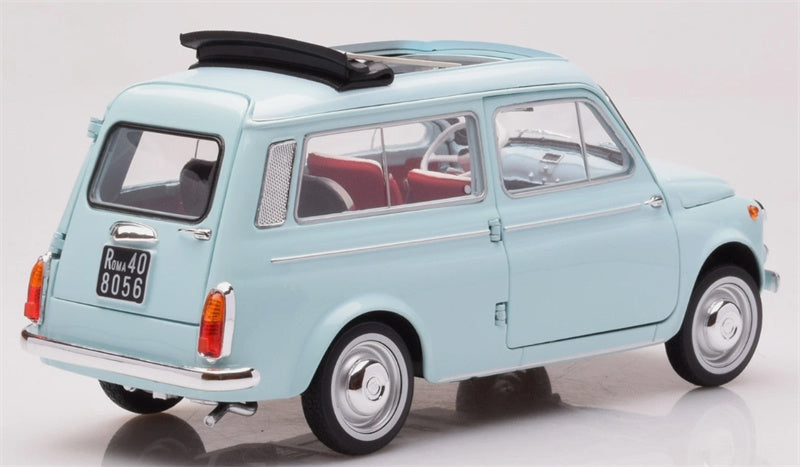 NOREV FIAT 500 GIARDINIERA 1964 blue 1:18 Car Pre-built Model view5