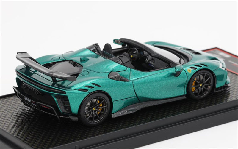 1:43 BBR MODELS Ferrari SF90 XX Spider Convertible Green Jewel LTD 60PCS view2