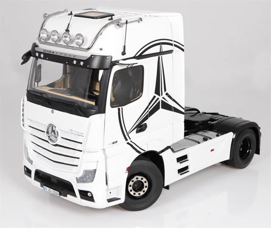 NZG Mercedes Benz Actros Giga Space 4x2 Truck Tractor White Benz logo 1:18 Truck Pre-a Model