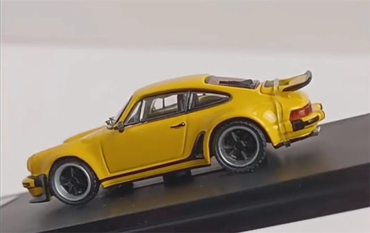 Rhino Model Porsche Singer Turbo Study 930 Yellow hardtop version 1:64 Car Pre-built Model view2