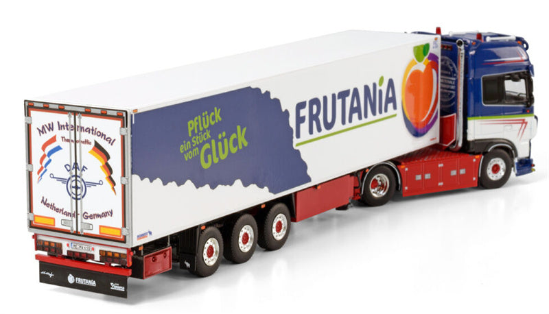 WSI  DAF XF SUPER SPACE CAB MY2017 4X2 REEFER TRAILER - 3 AXLE Marcel Weske Frutania 1:50 Truck Pre-built Model