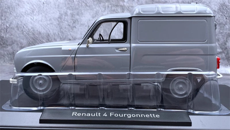 NOREV Renault 4 Fourgonnette Pickup 1965 Grey fully open 1:18 Car Pre-built Model view3