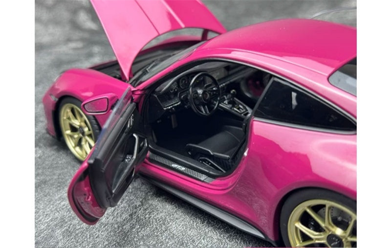 1:18 Porsche 911 992 GT3 RS  Rose Red - Golden Wheel NOREV  DIECAST Model