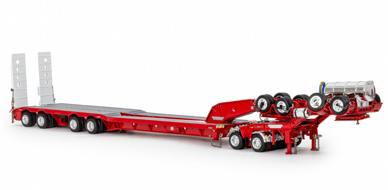Drake  Rosso Red 4x8 Swingwing and 2x8 Dolly Trailer trailer 1:50 Truck Pre-built Model