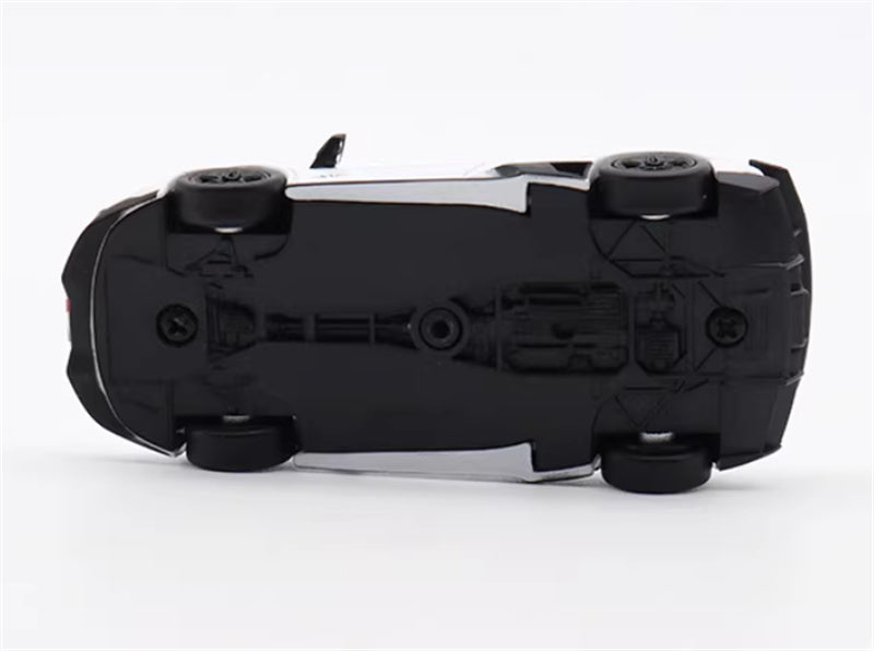 Max well Lamborghini Murcielago LP670-4 SV White w/ Stripe Version 1:64 Car Pre-built Airliner Model Display view3