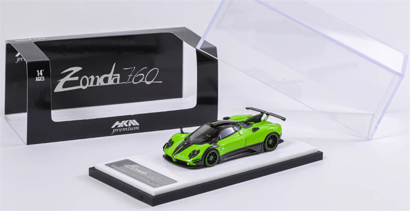 HKM Premium Pagani Zongta 760 hardtop Apple Green Limited Edition 999PCS ONLY 1:64 Car Pre-built Model view1