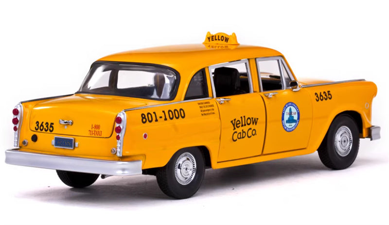 Sun Star 1981 Checker A11 New York Taxi Las Angeles Yellow 1:18 Car Pre-built Model view2