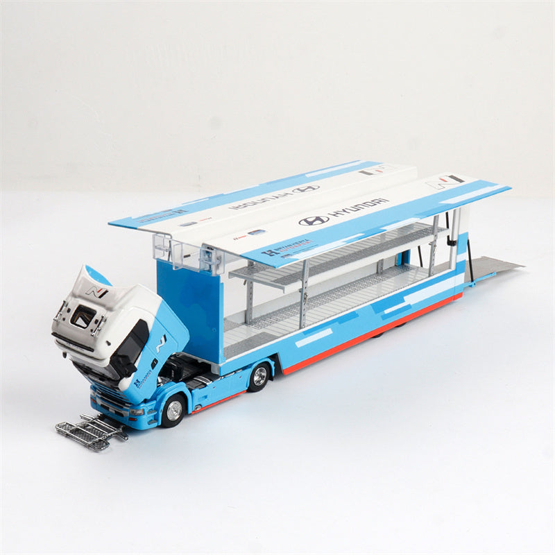 1:64 Scania S730 Hyundai Coating Blue/White MAXWELL DIECAST Model