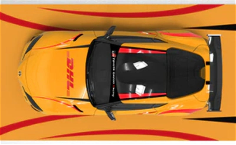 TimeMicro Toyota Supra A90 Orange DHL Livery Limited Edition 999PCS ONLY standard version 1:64 car Pre-built Model view2