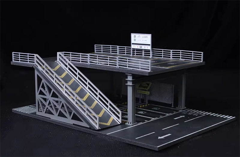 1:64 STEEL STRUCTURE PLATFORM PARKING SCENE F Version MoreArt ABS Model Kit