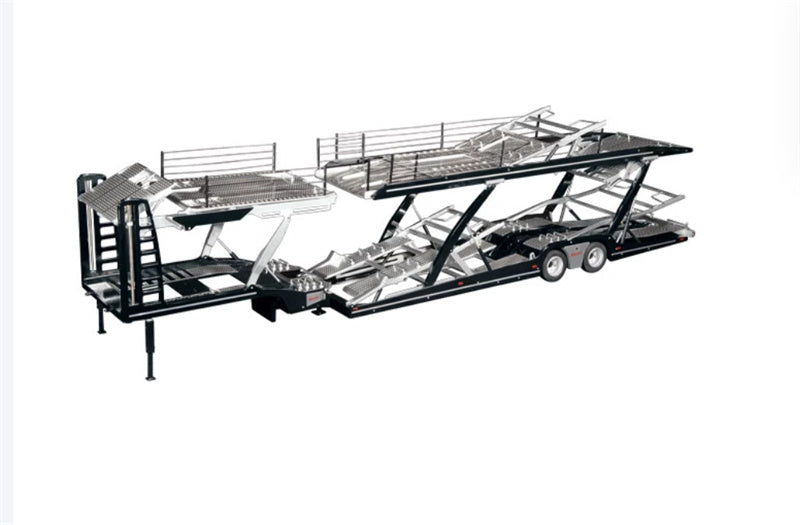 NZG Mercedes Benz Actros Lohr Black Benz logo + double-layer trailer KIT 1:18 DIECAST Truck Lorry