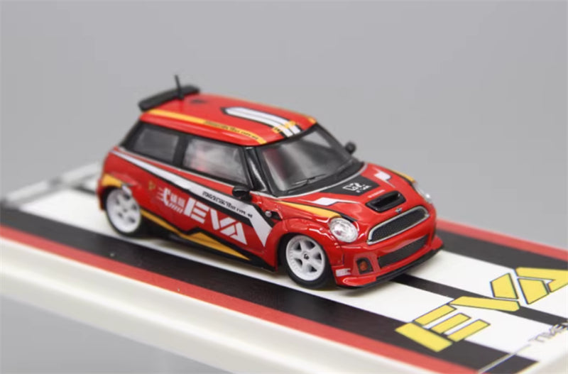 1:64 MINI Cooper red EVA Machine No.2 TIMEMICRO w/ figure Limited Edition 999PCS ONLY DIECAST Civil Car Model