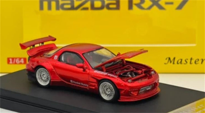 1:64 Mazda RX-7 Rocket Bunny Transparent Red Master DIECAST Limited Edition 799pcs ONLY Model