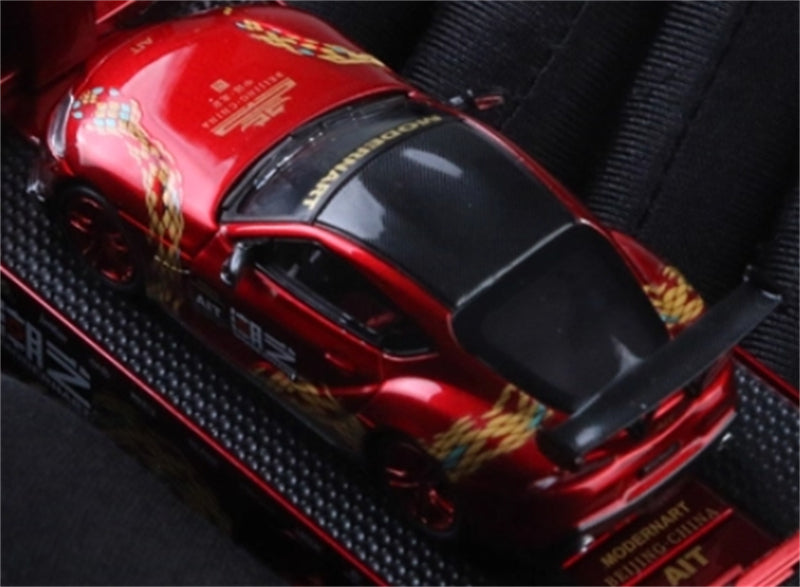 ModernArt Toyota Supra A90 Beijing AIT Exhibition Edition Gold Snake Standard Red Limited Edition 999PCS ONLY 1:64 car Pre-built Model view4