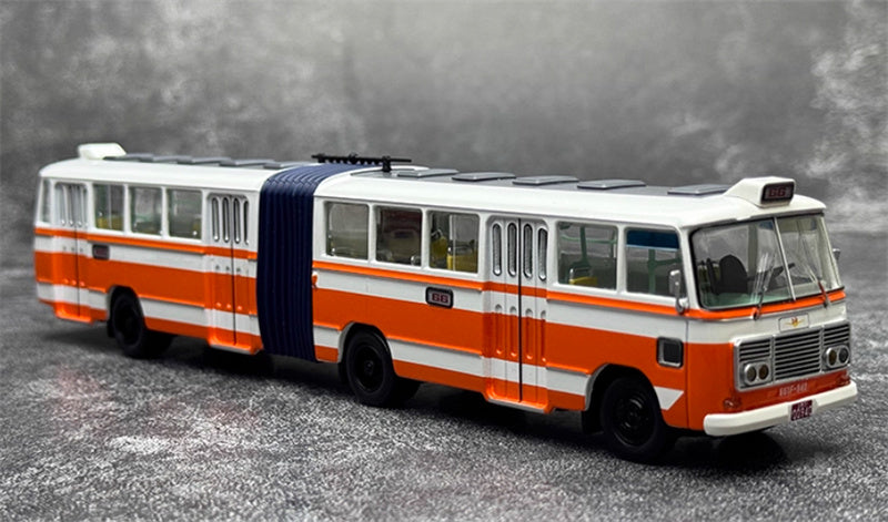 AUTO-GLIMPSE Shanghai Bus SK661 articulated trolley bus Orange Route 66 High end version (peak type) 1978-1996 1:64 Bus Pre-built Model view5