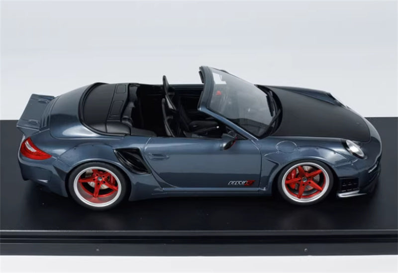 1:18 PORSCHE LB-WORKS 997 2016 Grey - Black Cover  GT SPIRIT Limited Edition Resin Car Model