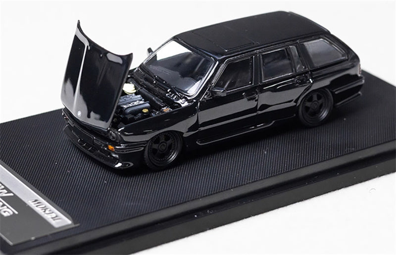 Mortal BMW E30 3 Series Touring Lowered Version Black Wheel Openable Hood Limited Edition 799PCS ONLY 1:64 Car Pre-built Model view1