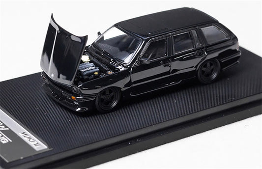 Mortal BMW E30 3 Series Touring Lowered Version Black Wheel Openable Hood Limited Edition 799PCS ONLY 1:64 Car Pre-built Model view1
