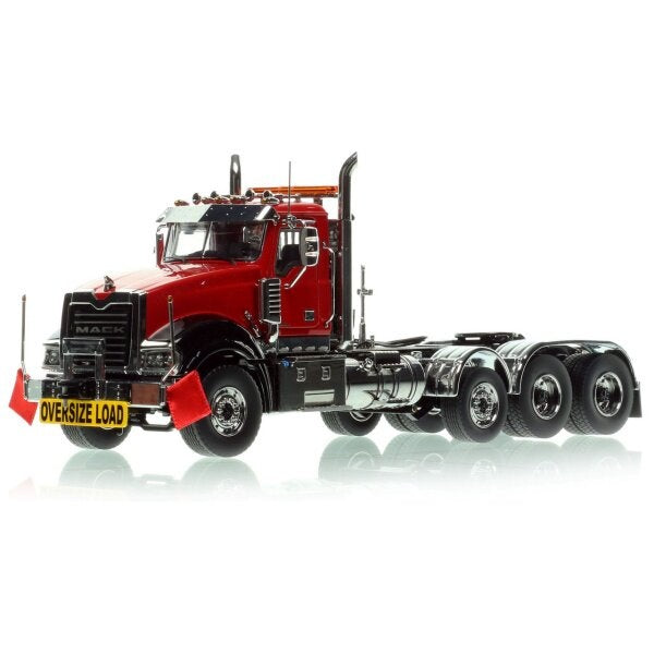1:50 Mack  Titan Tri-axle Heavy Haul Replicas  Black Red Diecast Model