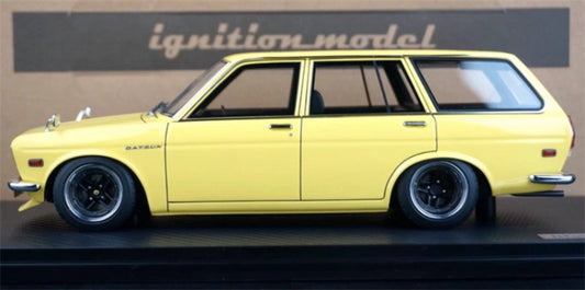 IGNITION MODEL Datsun Bluebird 510 Wagon Yellow 1:18 Car Pre-built Model view2