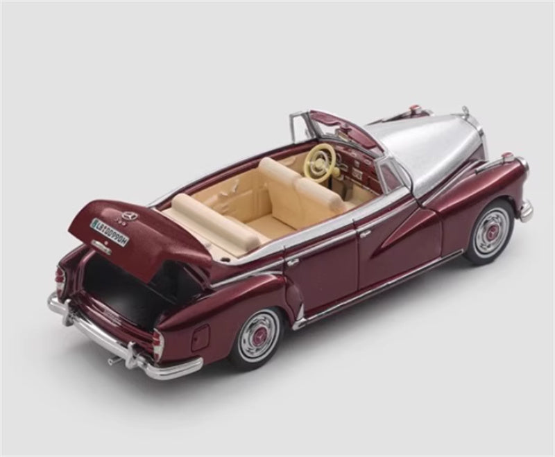 Mortal Mercedes Benz TYP 300D Cabriolet W189 Limited Edition 499PCS ONLY Red silver dual color 1:64 Car Pre-built Model view7