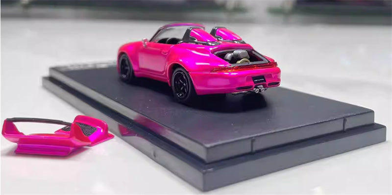 SW Porsche Gunther Werks 993 Electric Pink Convertible Limited Edition 499PCS ONLY 1:64 car Pre-built Model view2