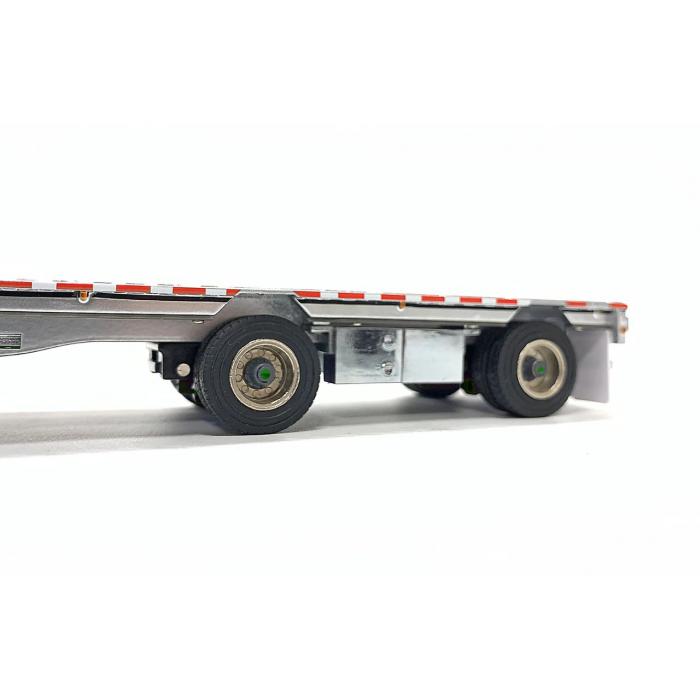 WB Weiss Brothers East Drop Deck Trailer  Black with Accessories 1/50 Truck Pre-built Model
