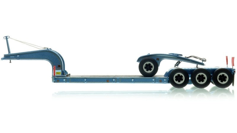 1:50 Talbert  1960s 60-Ton Cableneck Lowbed w/ Single-Axle Dolly Heavy Haul Replicas  Sky Blue Diecast Model