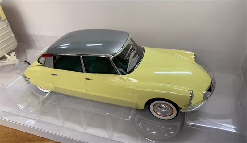 NOREV Citroen DS19 with trailer RV YELLOW WHITE 1:18 Car Pre-built Model view7