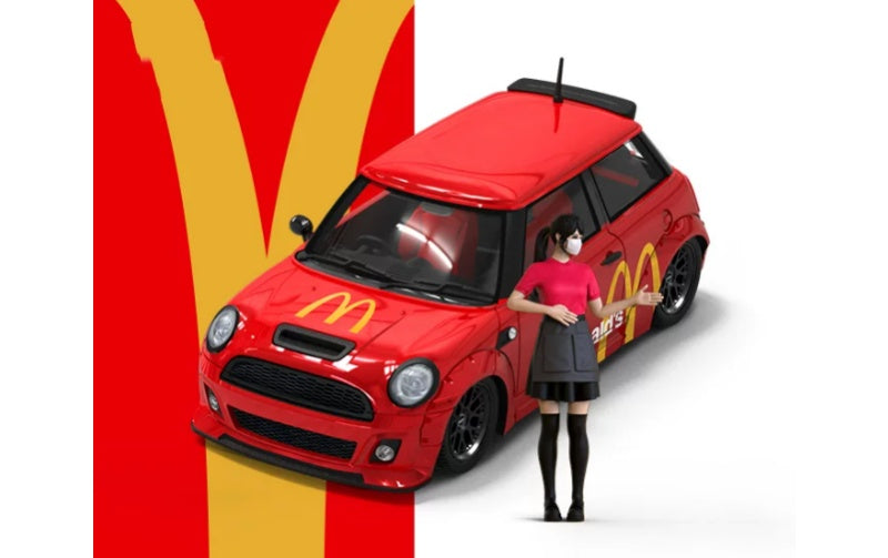 1:64 MINI COOPER   Red COOL.CAR w/ Figure Limited Edition 500PCS ONLY DIECAST Model