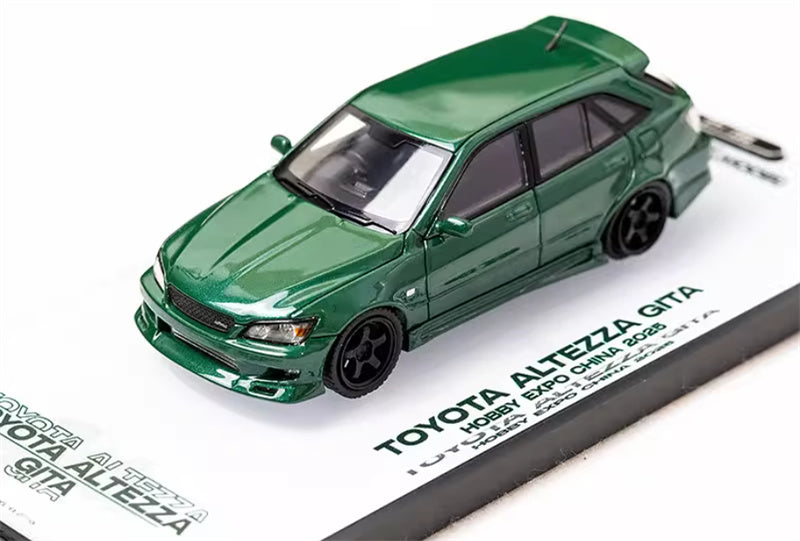 Mortal TOYOTA ALTEZZA GITA IS200 Exhibition HEC Limited green Limited Edition 1:64 Car Pre-built Model view1