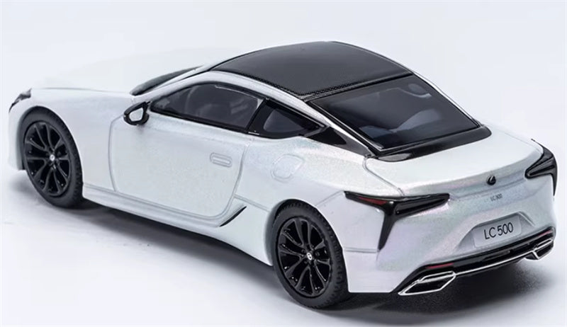 Almost Real Lexus LC500 2018 White Nova GF. 1:64 Car Pre-built Airliner Model Display view2