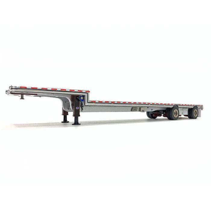 WB Weiss Brothers East Drop Deck Trailer  Black with Accessories 1/50 Truck Pre-built Model