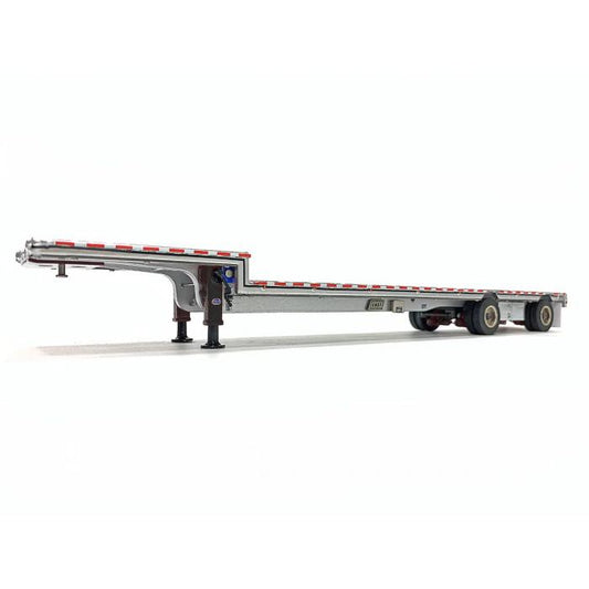 WB Weiss Brothers East Drop Deck Trailer  Black with Accessories 1:50 Truck Pre-built Model