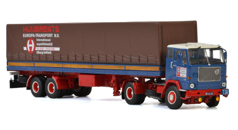WSI VOLVO F88 4x2 CURTAINSIDE CLASSIC - 2 AXLE Huijbregts 1:50 Truck Pre-built Model