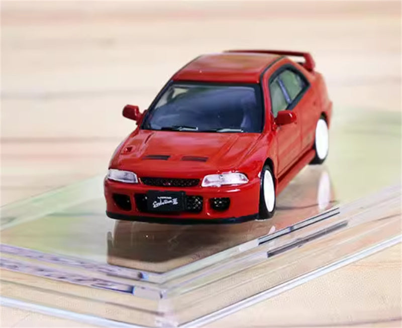 BM Creations MITSUBISHI LANCER EVO II RIGHT HAND DRIVE Red 1:64 Car Pre-built Model