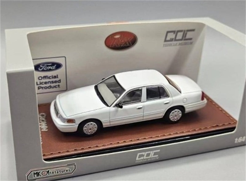1:64 Ford Crown Victoria White with Silver Wheels GOC DIECAST Limited Edition 799pcs ONLY Model